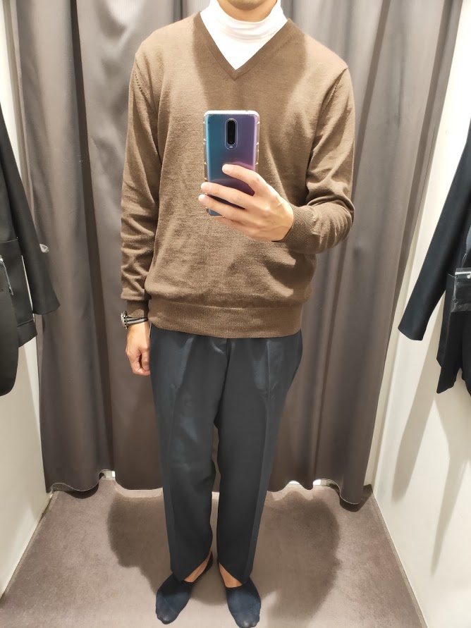 超美品の UNIQLO U ワイドフィットタックテーパードチノ i9tmg.com.br