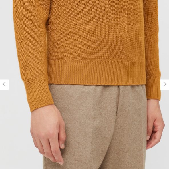 2020秋冬リブタートルネックセーターの素材２