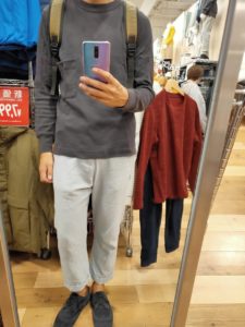 2020コンフォートジャケット通常の私服前
