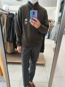 2020JWアンダーソンのスフレヤーンハーフジップセーター