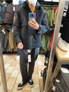 ＋JハイブリッドダウンオーバーサイズパーカのブラックM前