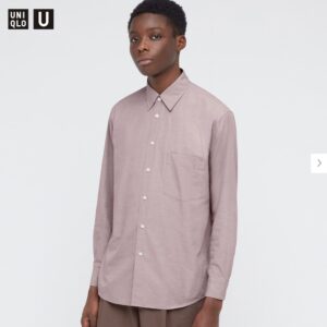 2021年春夏ユニクロUレギュラーフィットシャツのモデル１