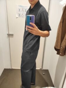 2021年春夏ユニクロUファインゲージポロシャツのブラックM横