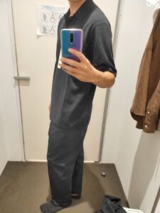 2021年春夏ユニクロUファインゲージポロシャツのブラックL横