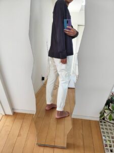 2021ssjシルクコットンクルーネックセーター無地のジョガー後ろ