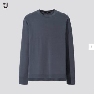2021ssjシルクコットンクルーネックセーター無地のスタイル1